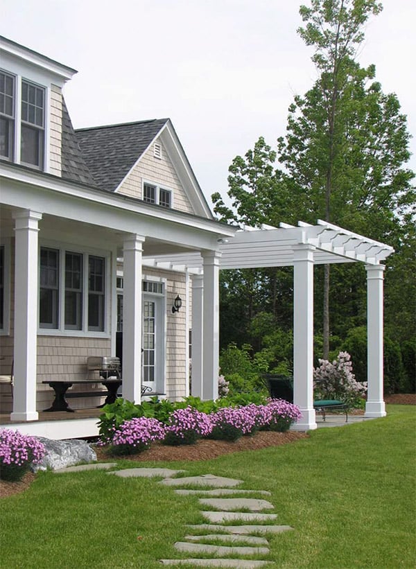 Patio and trellis of a custom-built Connor Home