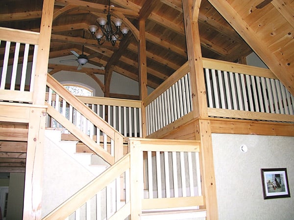 Smith Building Company custom-built home balcony, stairway, and landing